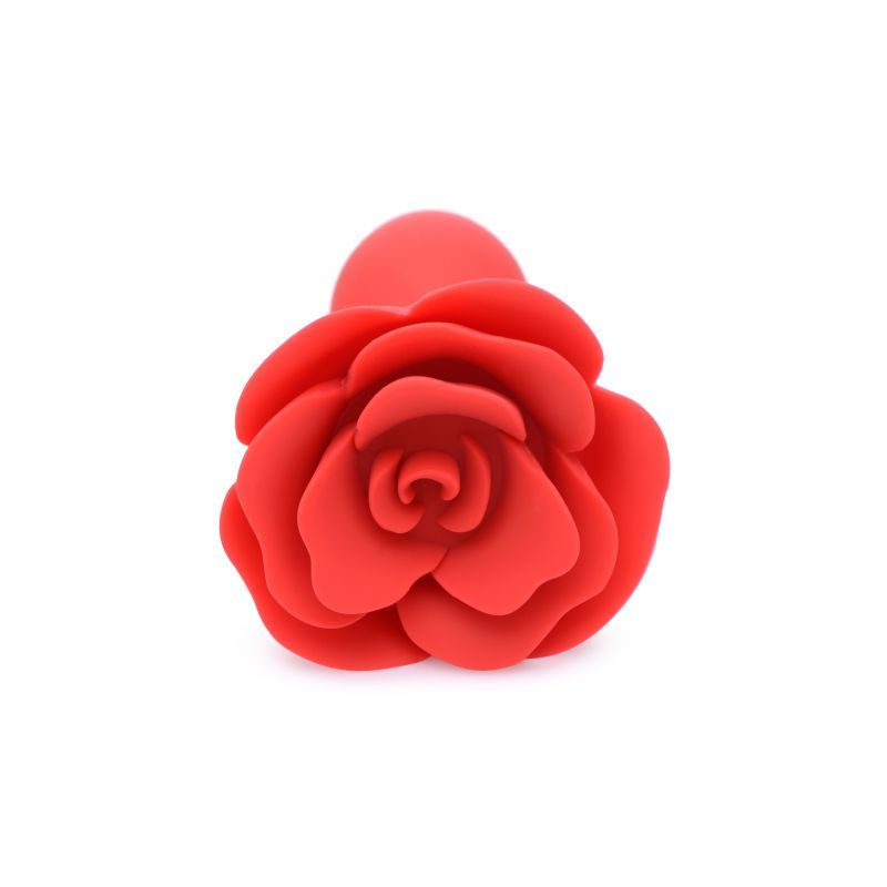 Booty Bloom Silicone Rose Plug Large Red image 3