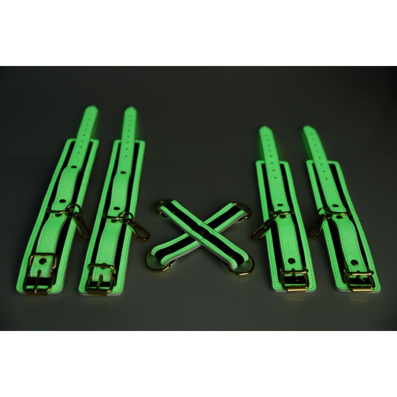 Kink In the Dark Glowing Hog Tie Set Fluro Green image 3