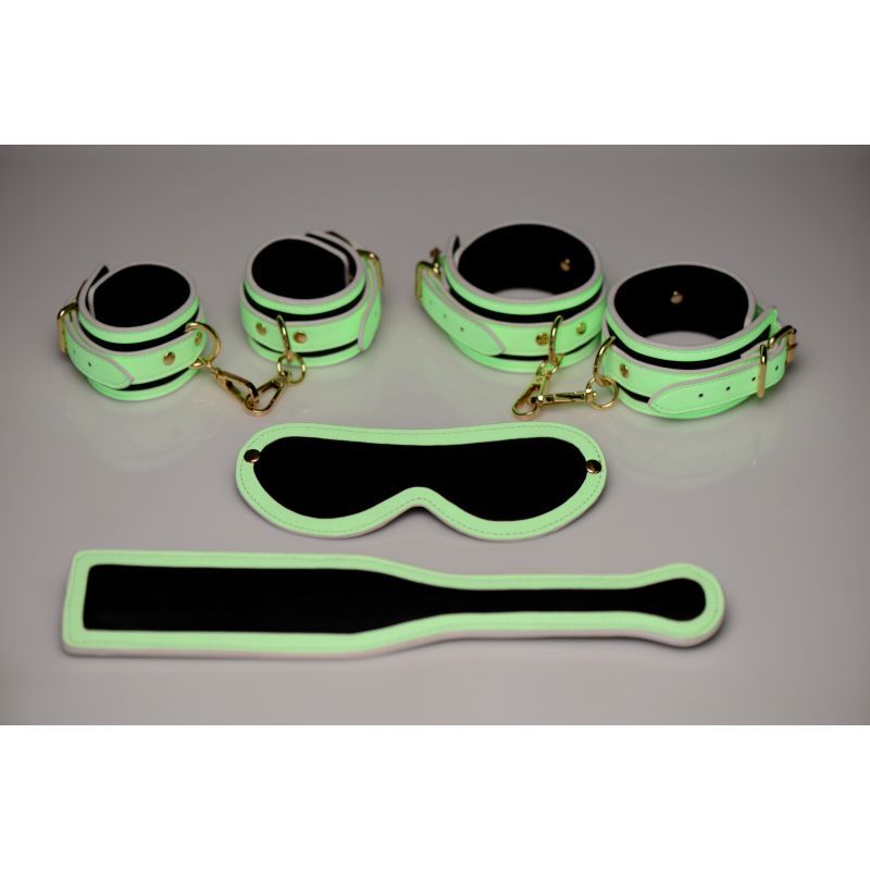Kink In the Dark Glowing Bondage Set Fluro Green image 2
