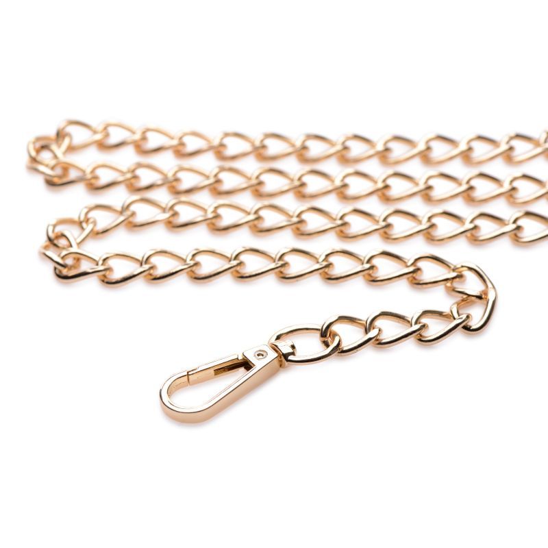 Leashed Lover Black/Gold Chain Leash image 5