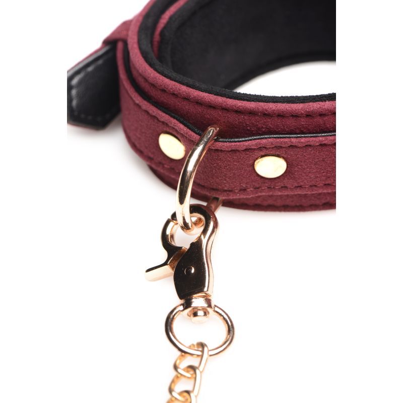 6 Pc Velvet Bondage Set Burgundy image 5