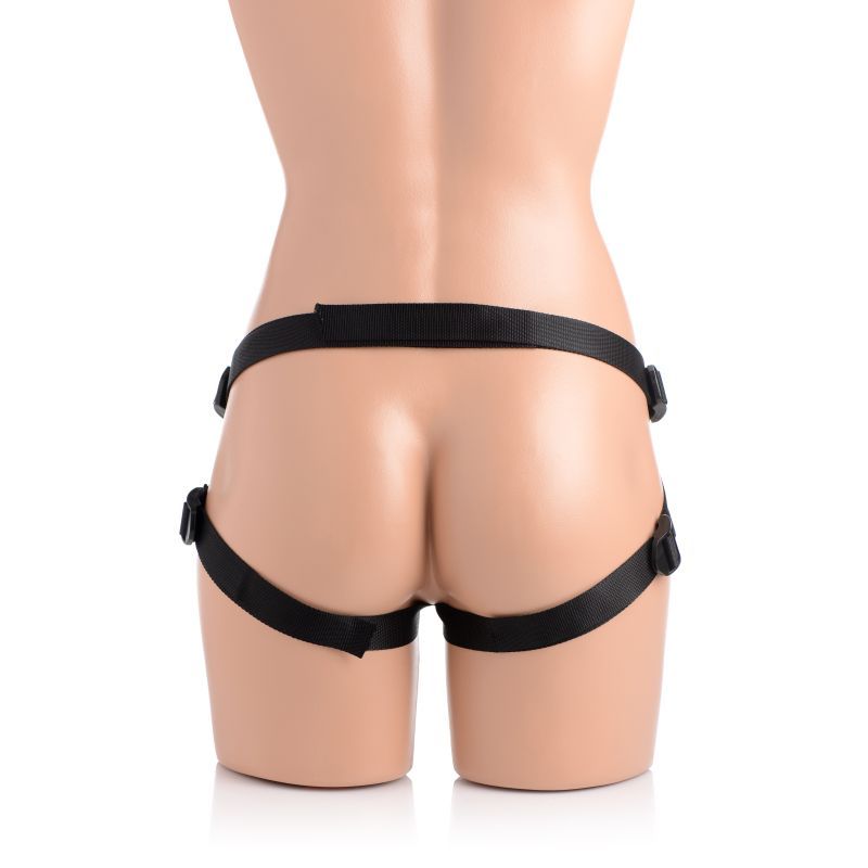 Charmed 7.5in Silicone Dildo w Harness Flesh image 2
