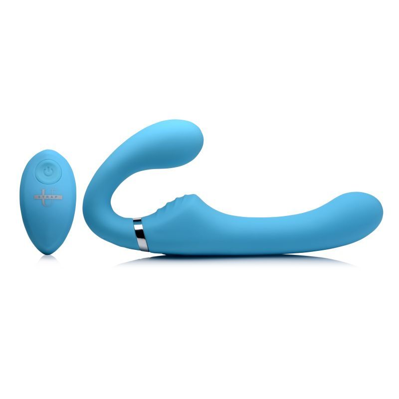 Mighty Rider 10X Strapless Strap-On Blue w Remote image 1