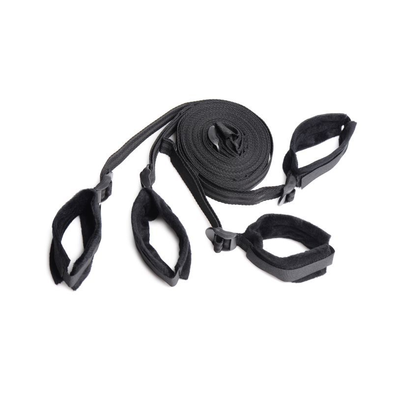 Bed Restraint Bondage Kit Black image 2