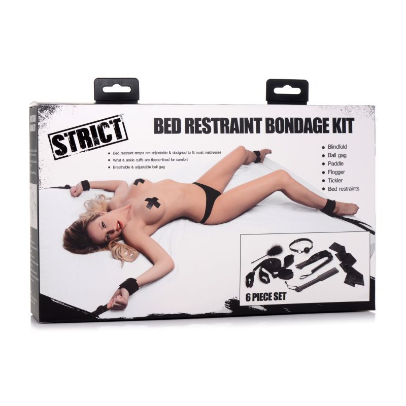 Bed Restraint Bondage Kit Black image 5