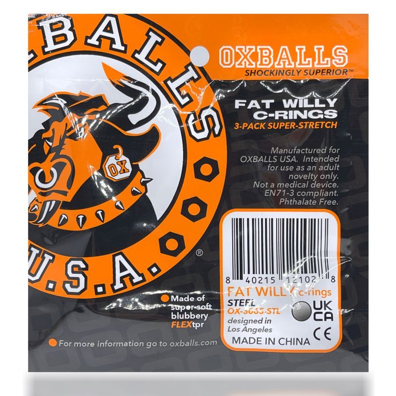 Fat Willy 3 Pc Jumbo Cockrings Orange image 5
