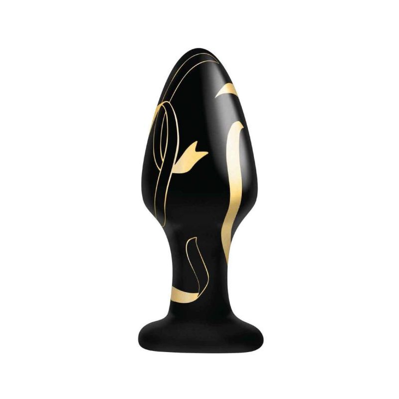 Secret Kisses Handblown Wide Glass Plug 4in image 1