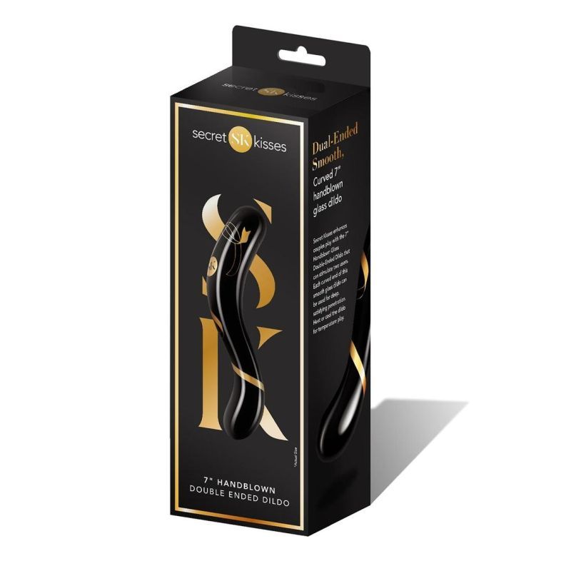 Secret Kisses Handblown Double Ended Dildo 7in image 2