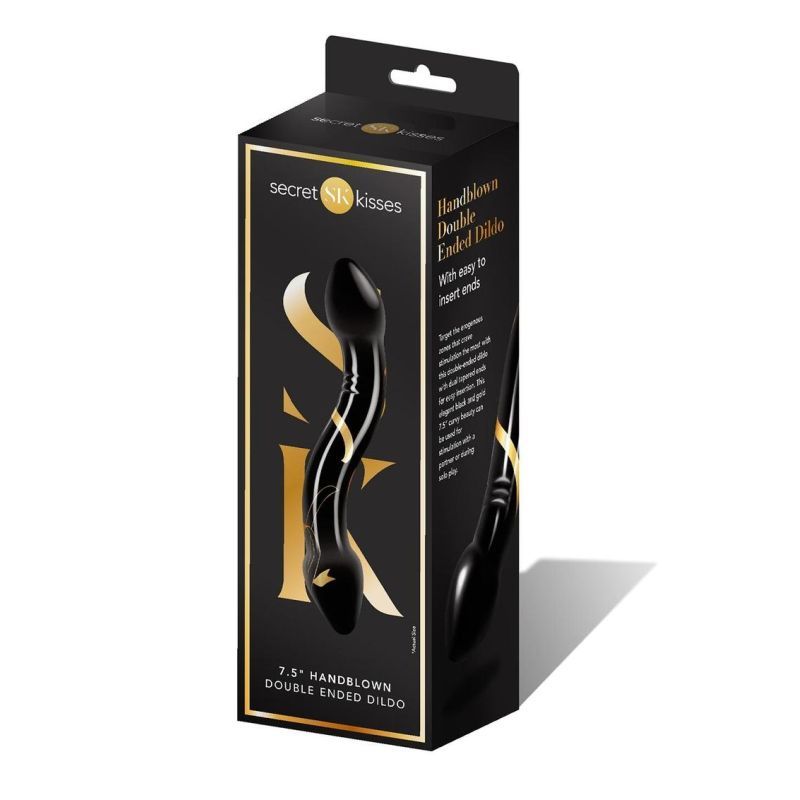 Secret Kisses Handblown Double Ended Dildo 7.5in image 2