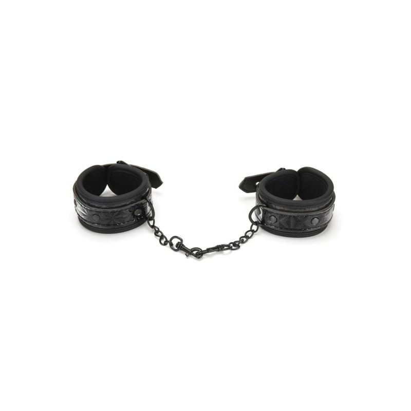 Whip Smart Diamond Handcuff Black image 1