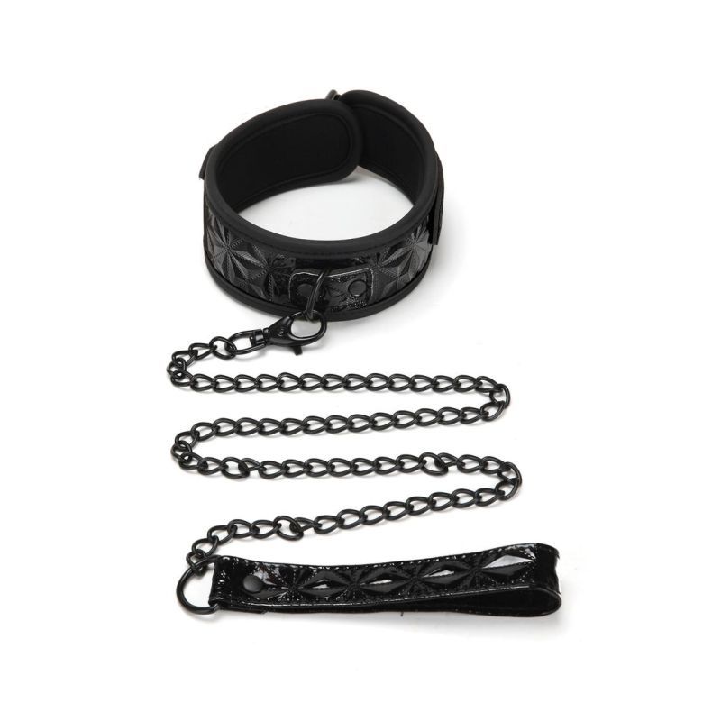 Whip Smart Diamond Collar and Leash Black image 1