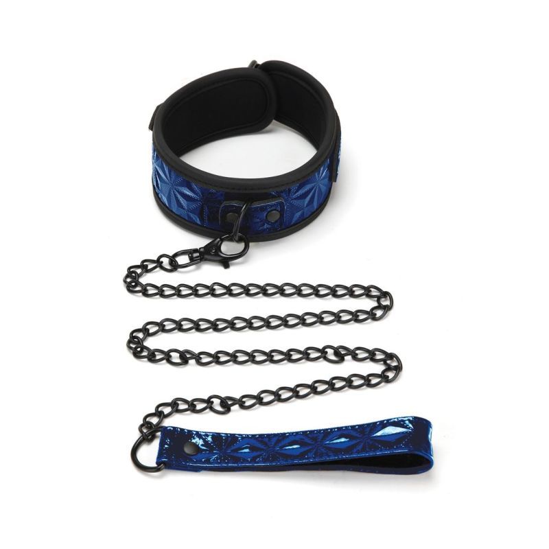 Whip Smart Diamond Collar and Leash Blue image 1