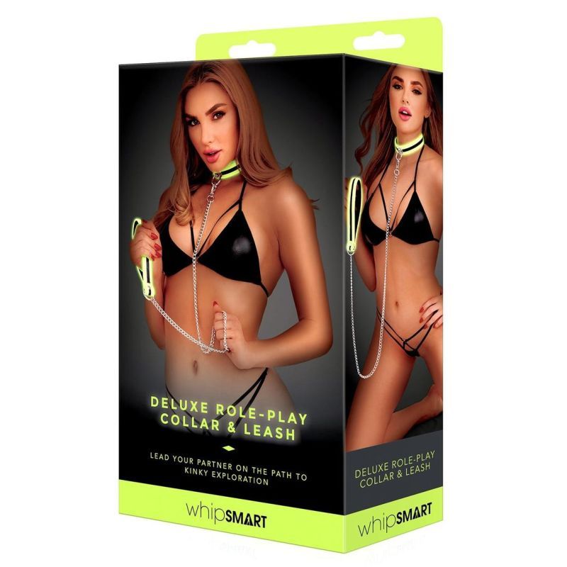 Whip Smart Glow In The Dark Deluxe Collar and Leash image 2