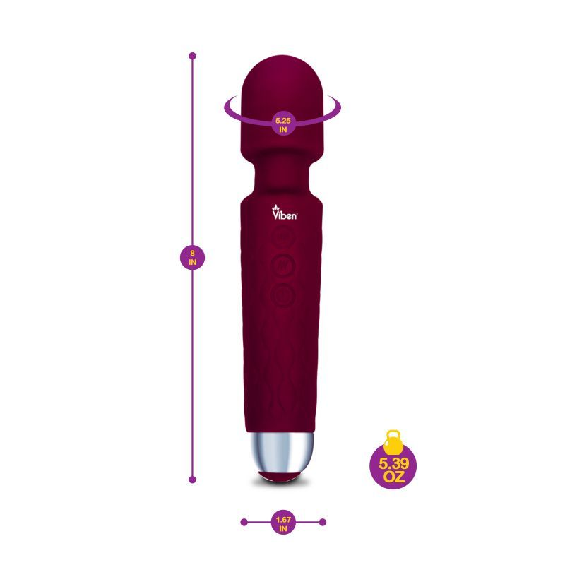 Viben Tempest Rechargeable Wand Massager Ruby image 4