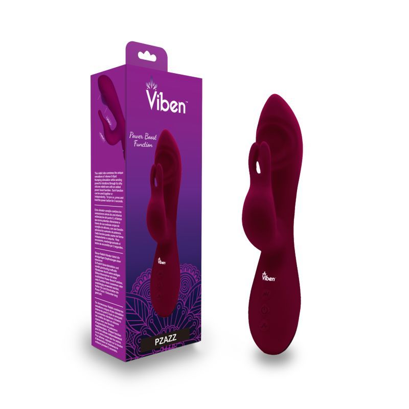 Viben Pzazz Rechargeable Thumping Rabbit Ruby image 5