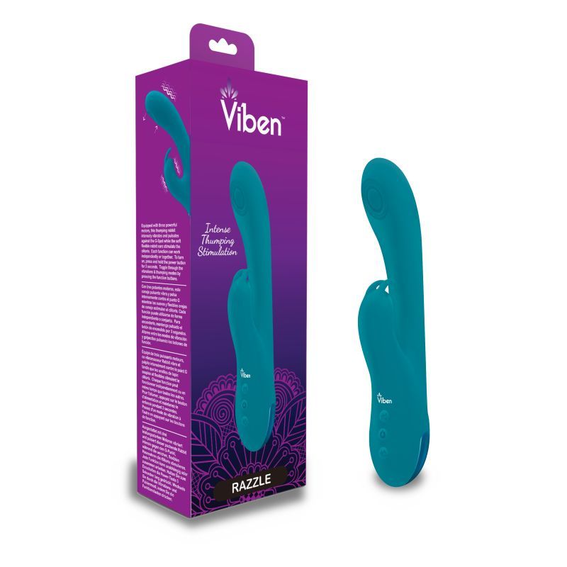 Viben Razzle Rechargeable Thumping Rabbit Ocean image 2