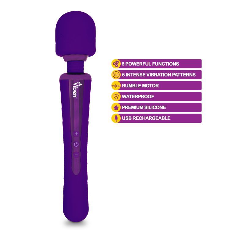Viben Obsession Rechargeable Wand Massager Violet image 3