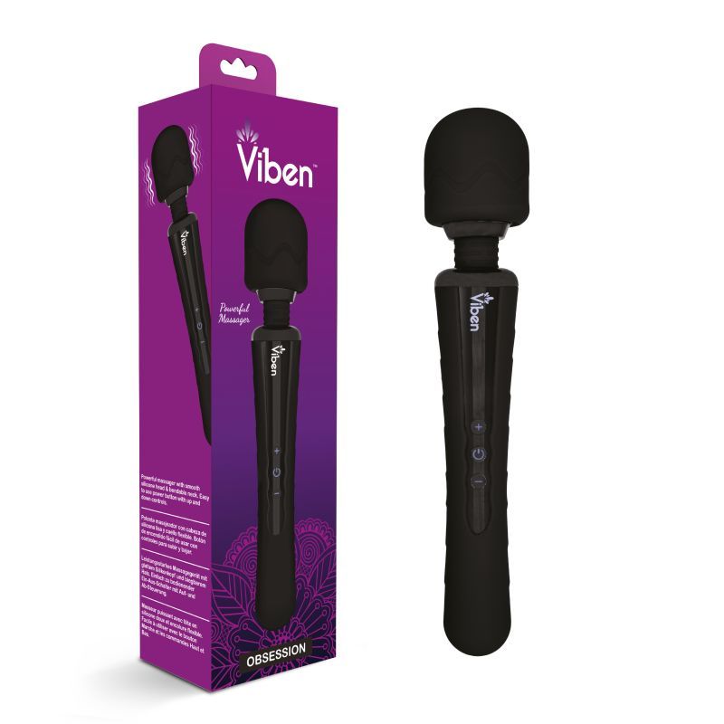 Viben Obsession Rechargeable Wand Massager Black image 1