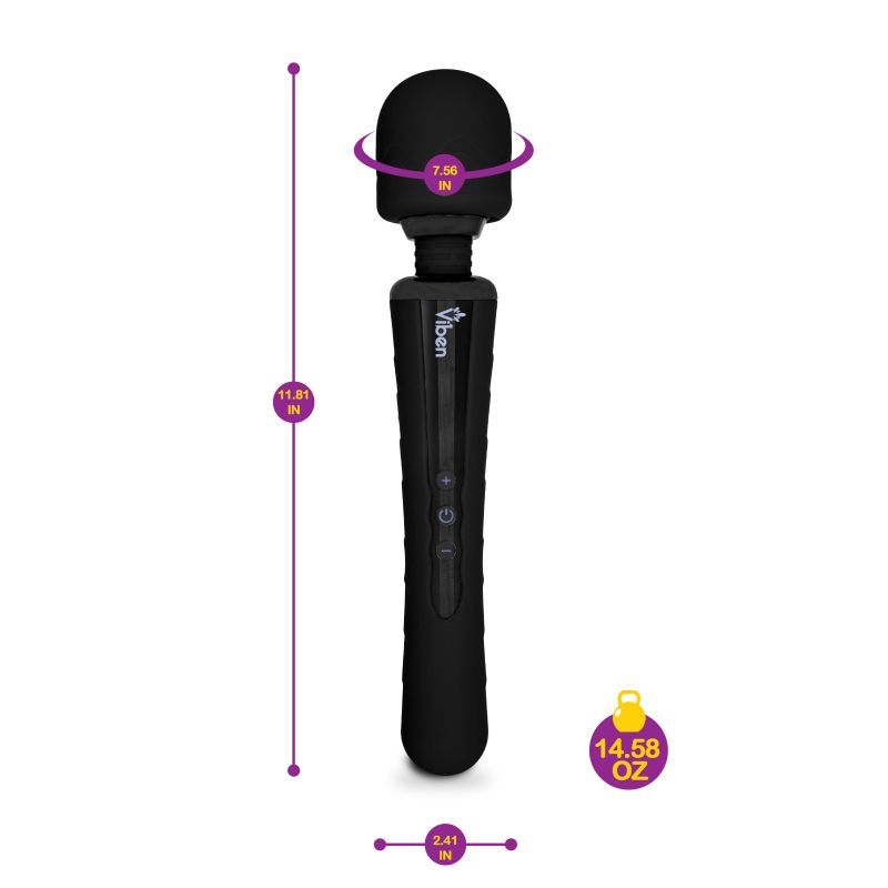 Viben Obsession Rechargeable Wand Massager Black image 2