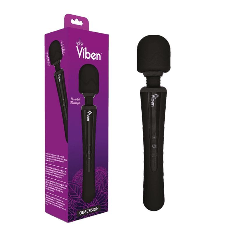 Viben Obsession Rechargeable Wand Massager Black image 3