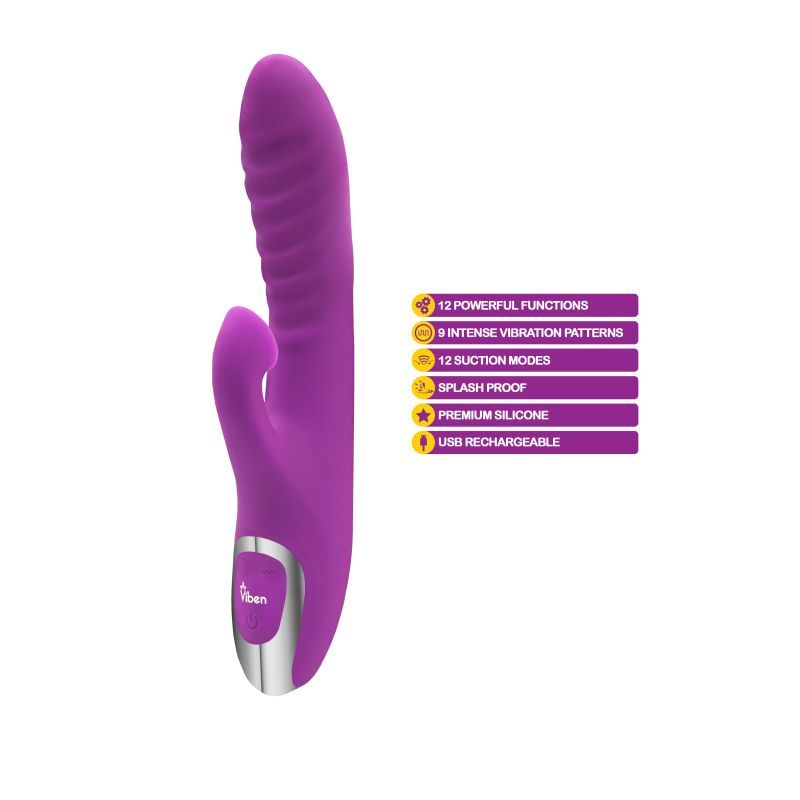 Viben Frenzy Suction Rabbit Vibe Berry image 4