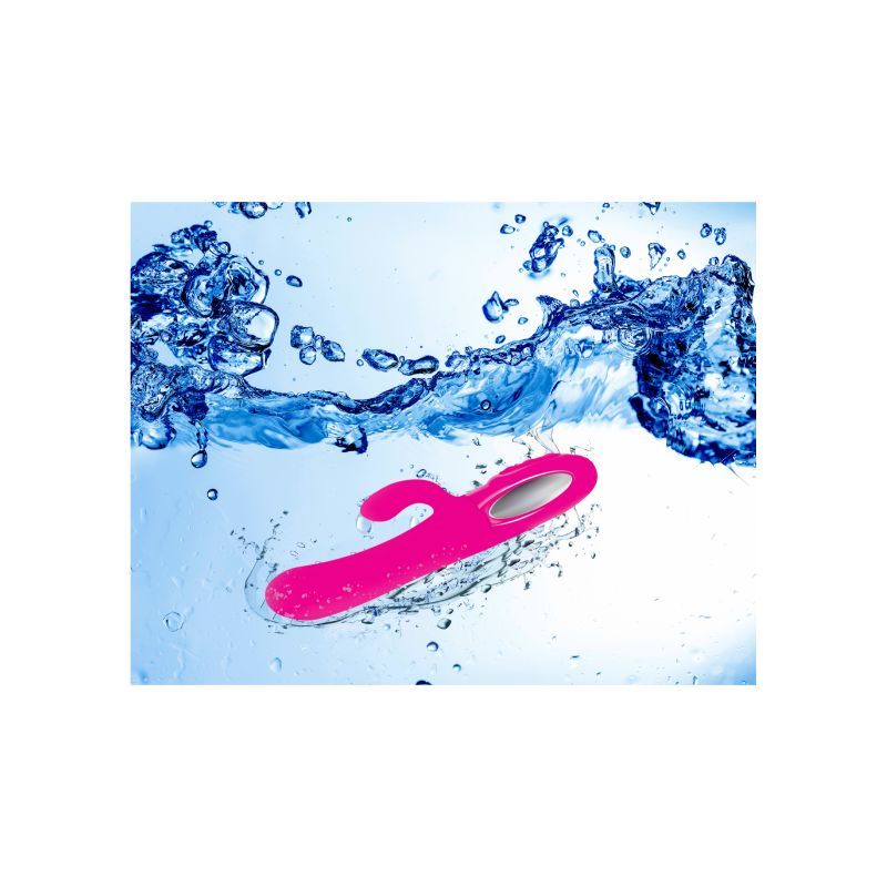 Viben Hypnotic Thrusting Rabbit Vibe w Swinging Clit Stim Hot Pink image 2