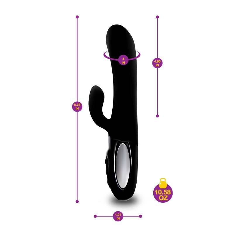 Viben Hypnotic Thrusting Rabbit Vibe w Swinging Clit Stim Black image 4