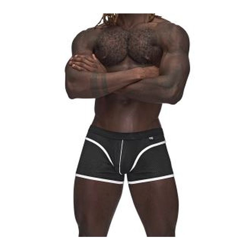 Male Power Sport Mesh Mini Short Black image 1
