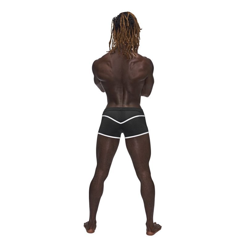Male Power Sport Mesh Mini Short Black image 2