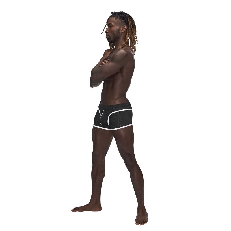 Male Power Sport Mesh Mini Short Black image 3