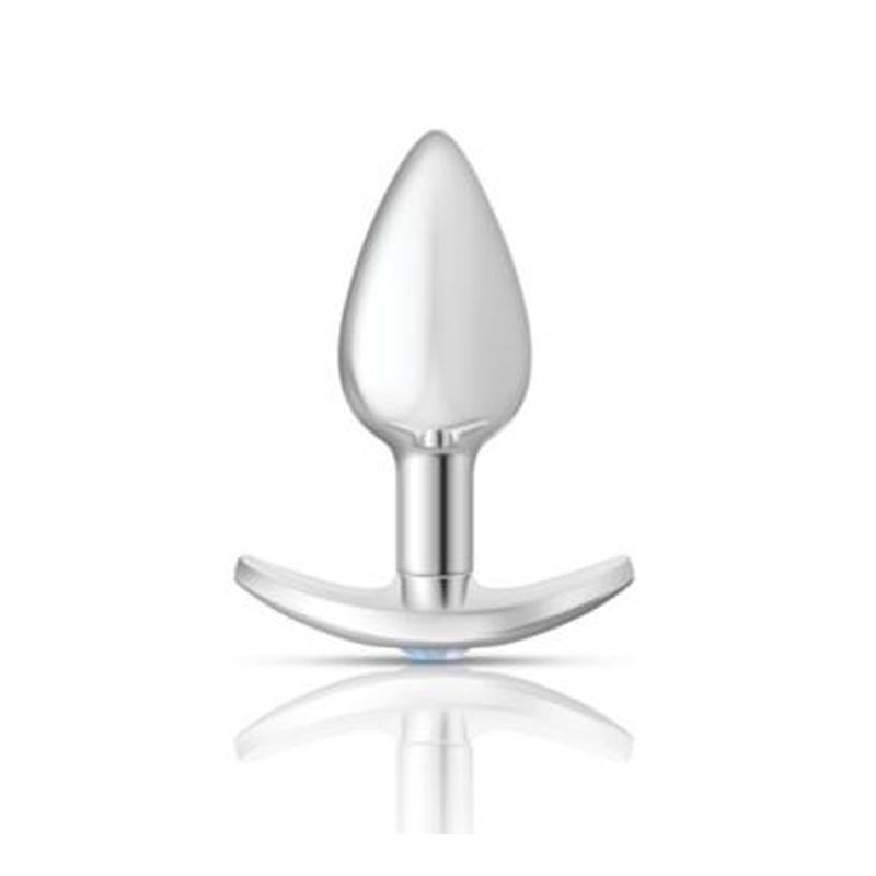 Cheeky Charms Silver Anchor Butt Plug w Clear and Teal Jewel Kit image 1