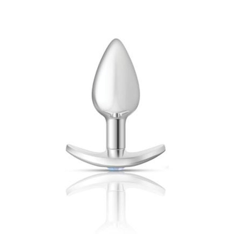 Cheeky Charms Silver Anchor Butt Plug w Clear and Pink Jewel Kit image 1