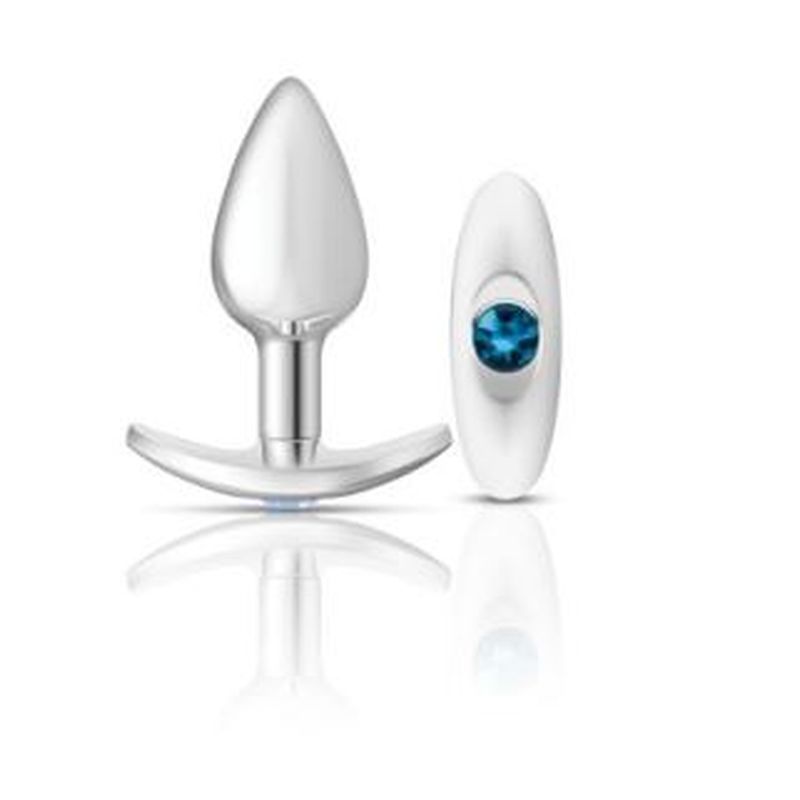 Cheeky Charms Silver Anchor Butt Plug w Clear and Pink Jewel Kit image 2