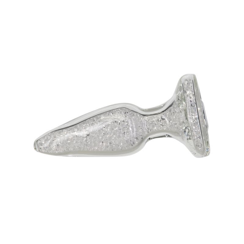 Pillow Talk Fancy Luxurious Glass Anal Plug w Clear Gem image 3