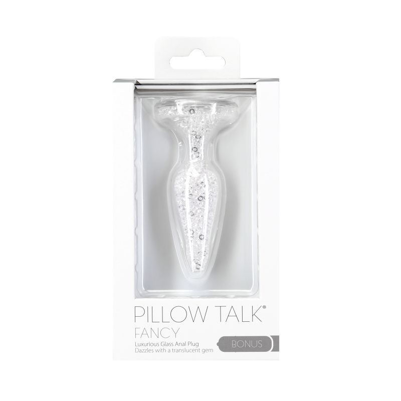 Pillow Talk Fancy Luxurious Glass Anal Plug w Clear Gem image 4