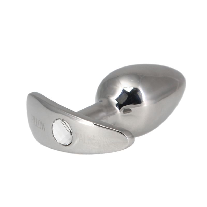 Pillow Talk Sneaky Luxurious Stainless Steel Anal Plug w Swarovski Crystal image 1