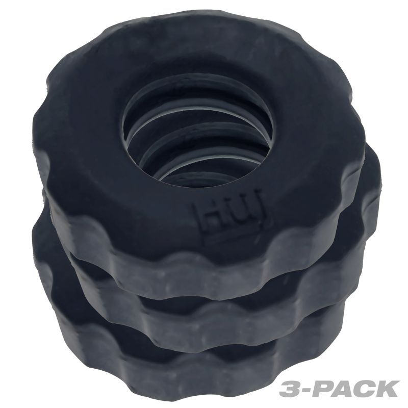 Super Hunkyjunk 3 Pc Cockrings Tar Ice image 2
