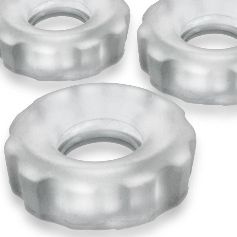 Super Hunkyjunk 3 Pc Cockrings Clear Ice image 3