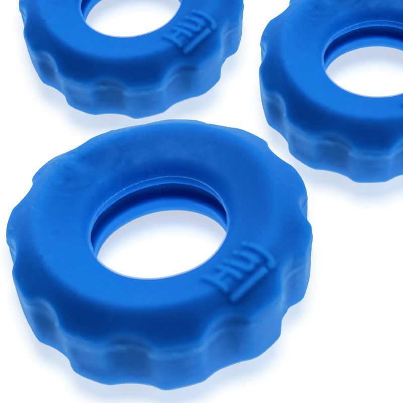 Super Hunkyjunk 3 Pc Cockrings Teal Ice image 2