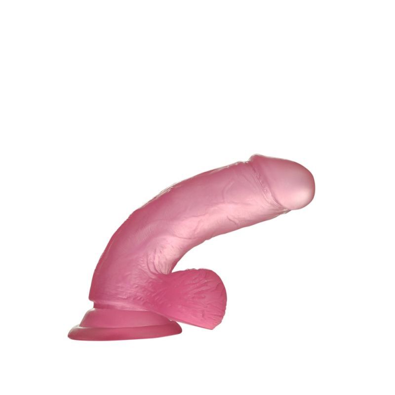 Jelly Studs 6in Crystal Dildo Small Pink image 4