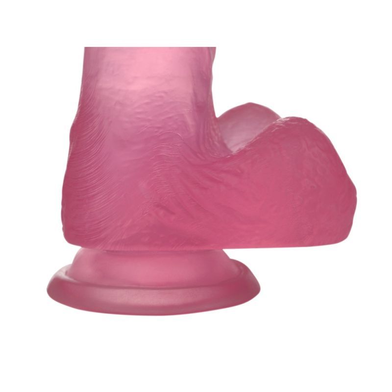 Jelly Studs 6in Crystal Dildo Small Pink image 5