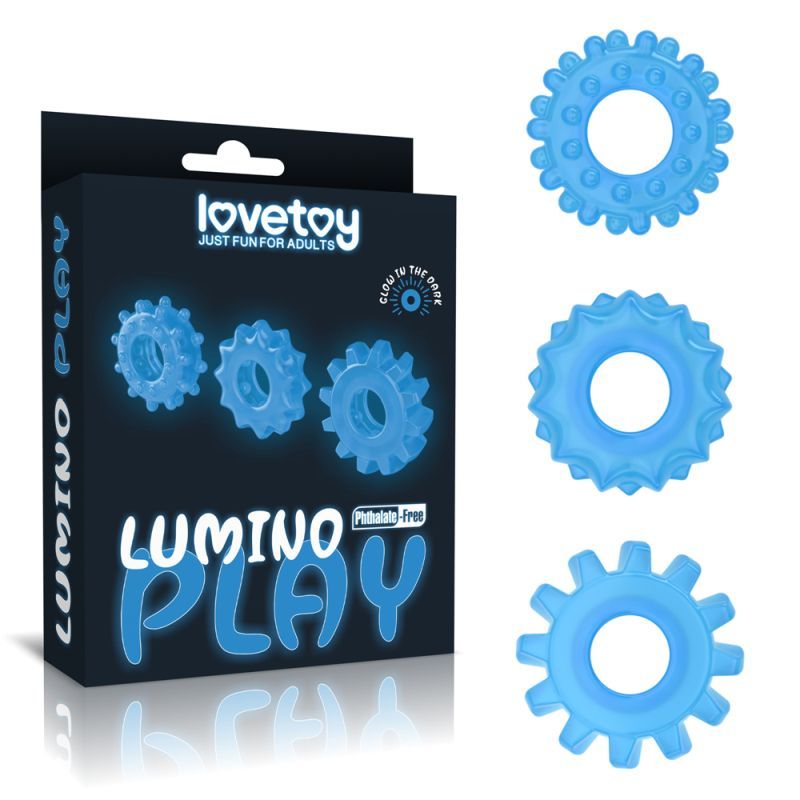 Lumino Play Penis Rings 3 Pc image 5