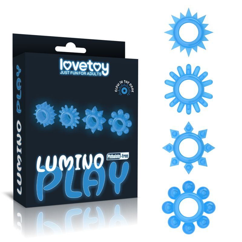 Lumino Play Penis Rings 4 Pc image 5