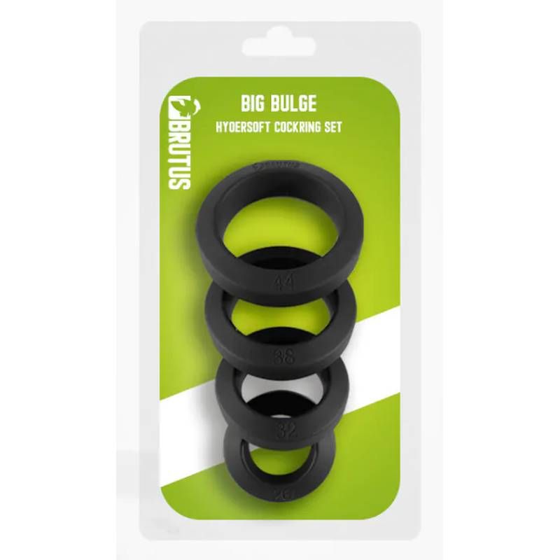 Brutus Big Bulge Silicone Cock Ring 4 Pc Set image 1