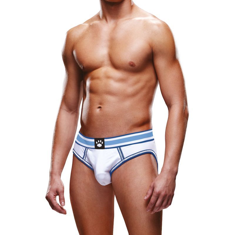 Prowler Open Back Brief White/Blue image 1