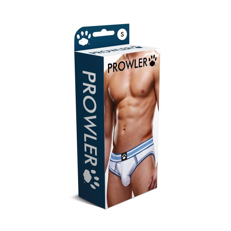 Prowler Open Back Brief White/Blue image 3