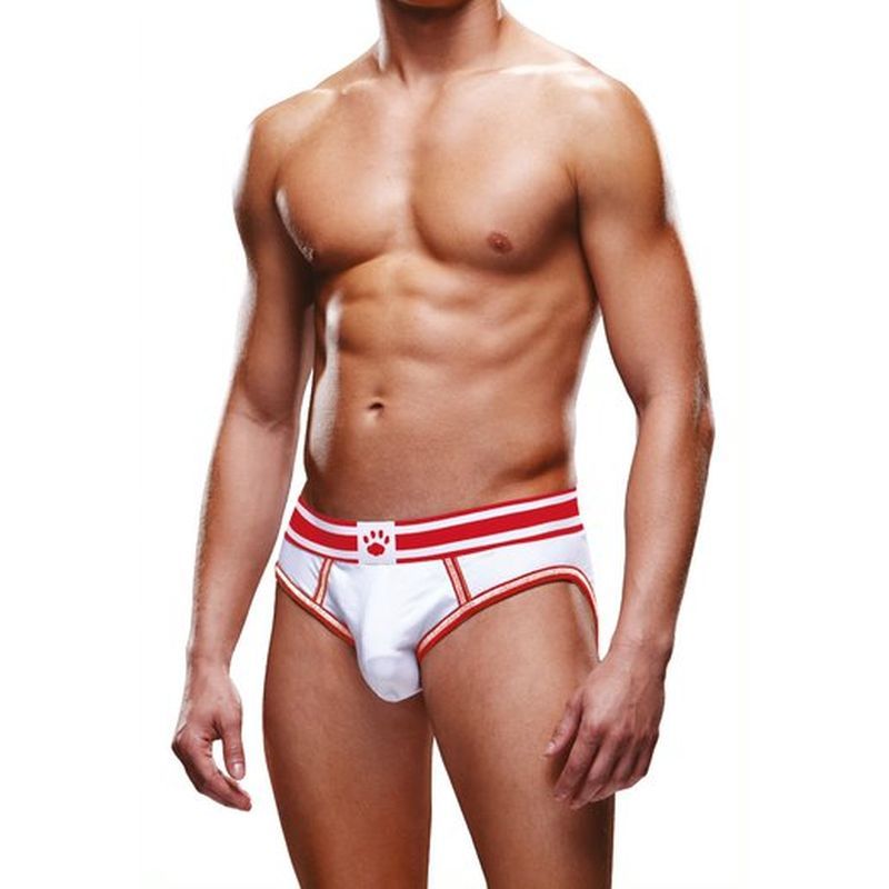 Prowler Open Back Brief White/Red image 1