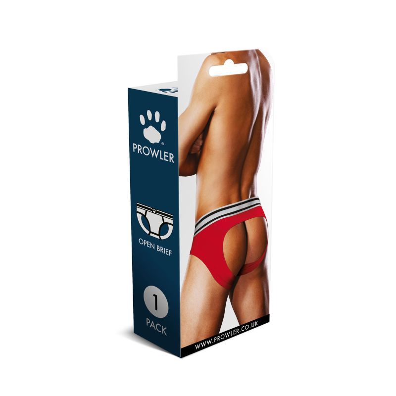 Prowler Open Back Brief White/Red image 6