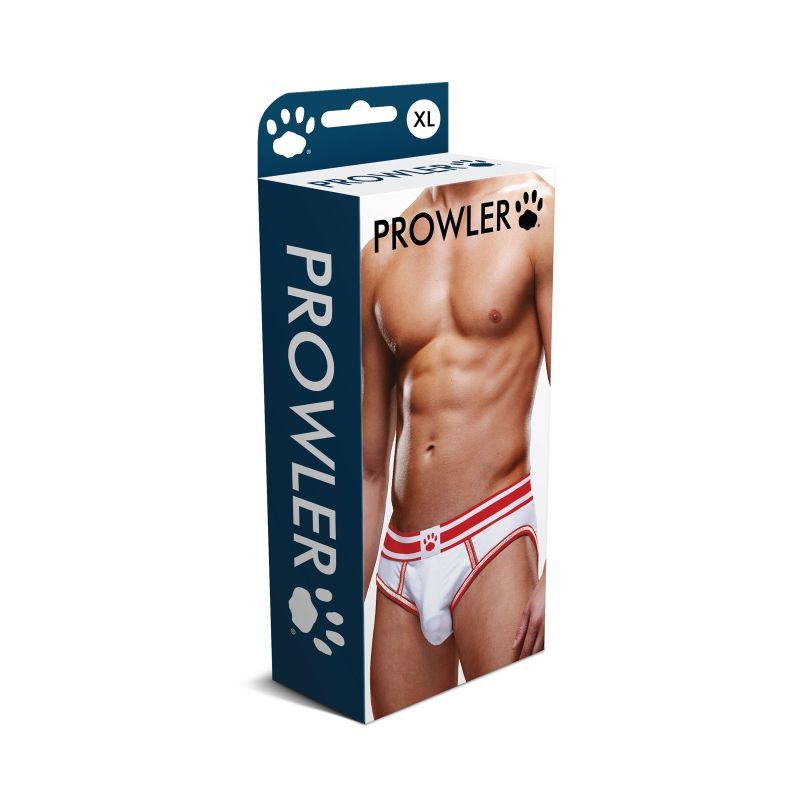 Prowler Open Back Brief White/Red image 12