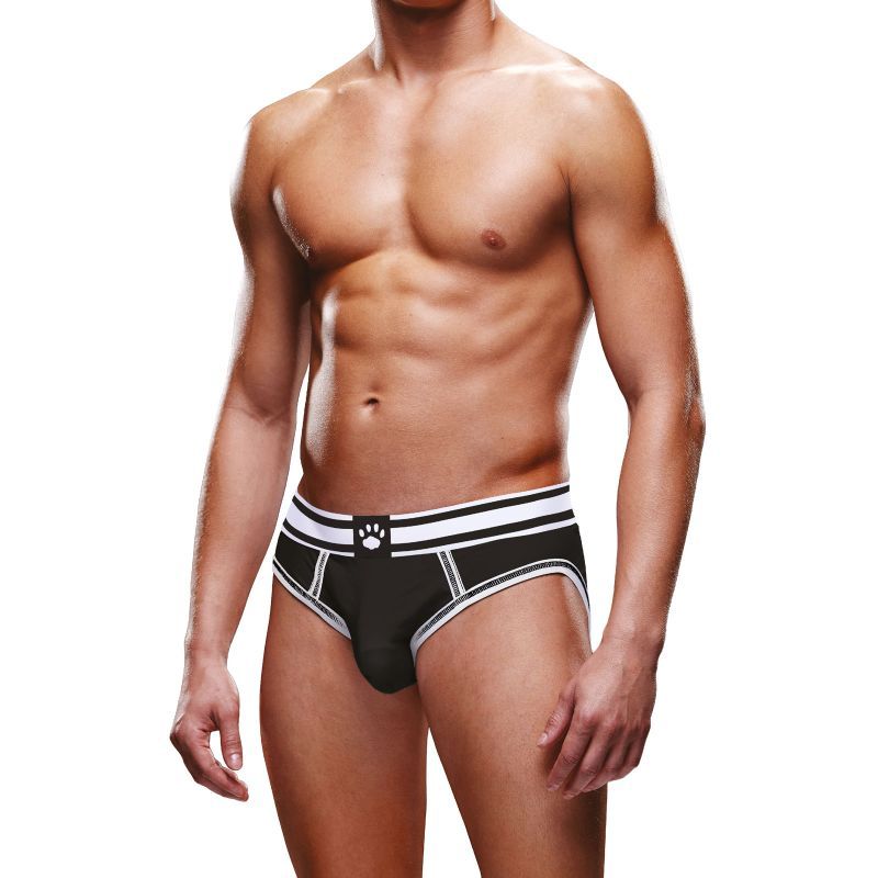 Prowler Open Back Brief White/Black image 1